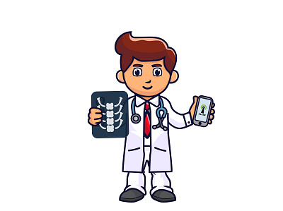 Doctor app design illustration ui vector