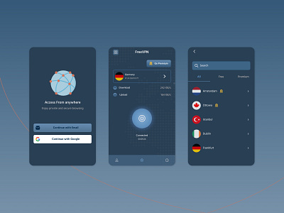 VPN App app casestudy concept design design ui ux ux design