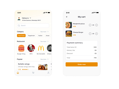 Food delivery app app casestudy concept design design ui ux ux design