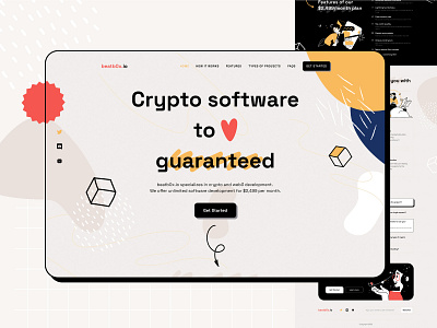 Crypto and Web 3 landing page design