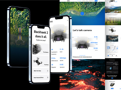 EXO Drone Landing page design landingpage ui webdesign webnemtechnology websitedesign
