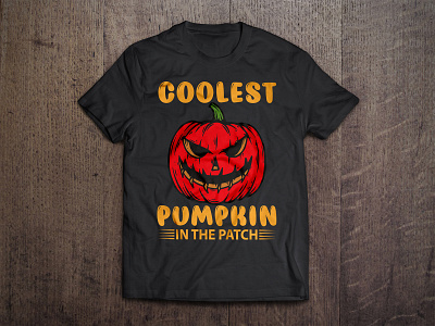 COOLEST PUMPKIN T-SHIRT DESIGN apparel design illustration tee tshirt design tshirtdesign vector