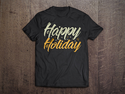 HAPPY HOLIDAY apparel branding design illustration tshirt design typography vector