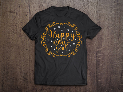 HAPPY NEW YEAR apparel design illustration tee tshirt design typography vector