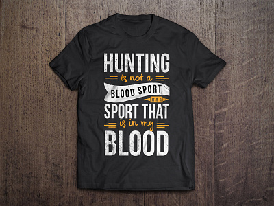 HUNTING T-SHIRT DESIGN apparel branding design illustration tee tshirt design typography vector