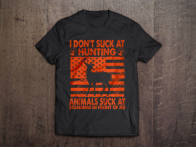 HUNTING T-SHIRT DESIGN 3d animation apparel branding design graphic design illustration logo tee tshirt design typography ui ux vector