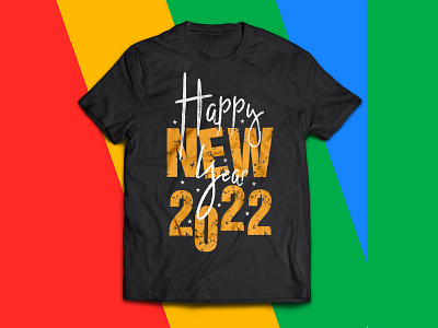 Happy New Year T-Shirt Design apparel branding design illustration logo tee tshirt design ui ux vector