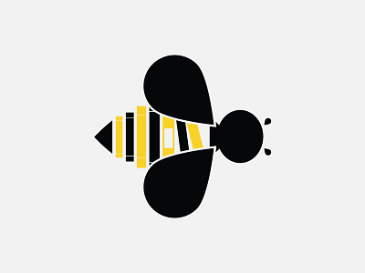 'Scholastic Waxes' Logo bee brand illustration logo paint scholastic wax