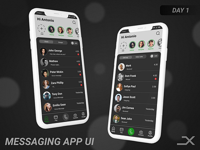 Messaging App Ui app design graphic design ui uiux ux