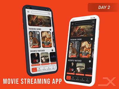 Movie Streaming App app appui design graphic design interface mobile movie streaming ui uiux ux