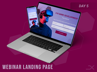 Webinar Landing Page app appui design designers graphic design landingpage mobile ui uidesign uiux ux webui