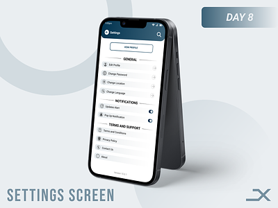 Settings Screen android app appdesign appui design designthinking graphic design ios ui uiux ux
