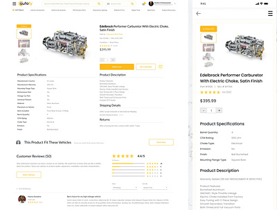 Autofy Product Page UI Design - Desktop | Mobile app design icon logo ui