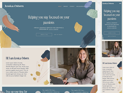 UI Design for Jessica Osborn - Desktop | Mobile app design icon logo ui