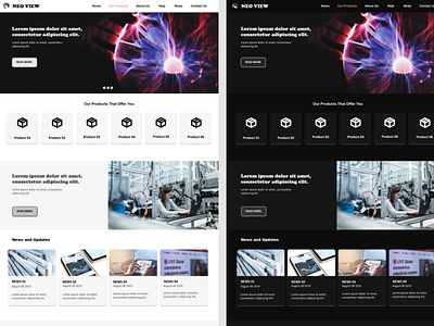 NEO VIEW - UI Sample Design | Light Mode | Dark Mode