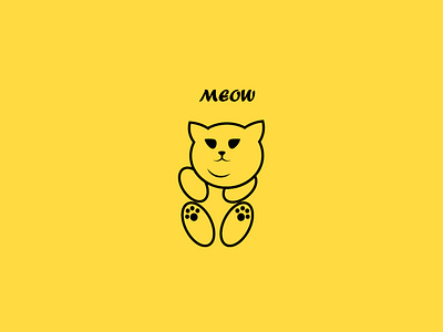 Meow graphic design logo