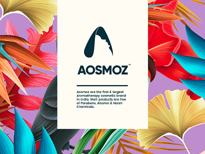 Aosmoz aroma beauty brand branding care clean creative design health herbal lab beauty letter logo mark medical meditation natural natural organic ingredients negative space women
