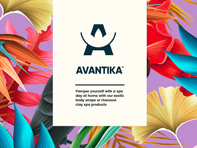 Avantika aroma brand care concept creative flower health herbal icon identity letter a logo medical meditation minimal natural logo organic spa typography women