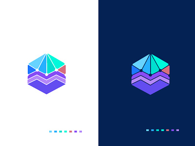Melano abstract arrow branding business colourful concept creative gradient group icon identity illustration levels logo logotype m mark minimal network triangle
