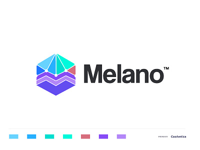 Melano brand branding colorful colourful creative family business gradient icon identity l letter logo m mark melano netherlands trend triangle typography vector