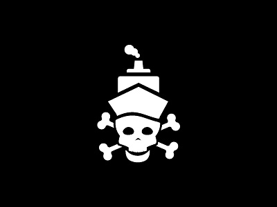 Pirateship boat branding cap concept creative hat icon identity illustration logistics logo mark minimal pirate pirate ship pirates of the caribbean service shipment skull and crossbones stickers
