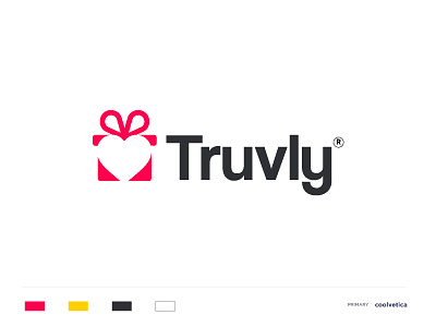 Truvly artission boxed cards clever concept creative gift box gift cards gift wrap heart icon identity illustration logo love mark minimal negative space packaging vector wrapping paper