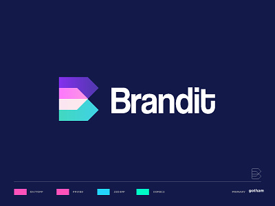 Brandit advertisment brand building colourful concept creative gradient home household icon identity illustration letter b letter s logo mark minimal triangles ui ux vector