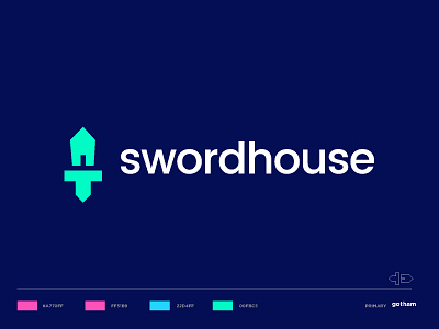 swordhouse1 artission brandhalos clever content writer creative digital home house icon identity illustration logo mark minimal negative space production house sharp sharpen sword top 9