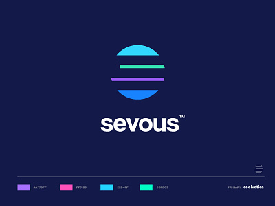 Sevous coding colorful concept creative developers development gradient icon identity illustration letter logo mark minimal negative space s software sun technology typography