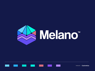 melano3 abstract branding colorful concept cosmopolitan creative family business gradient i icon identity illustration logo m mark melano minimal netherlands personal triangle