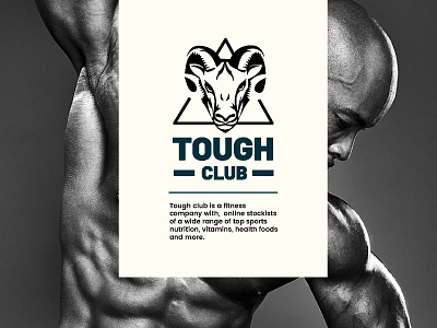 Tough club body art body builder body care clever excercise health and fitness healthcare icon identity illustration logo mark nutrition power sport taurus togh triangle wild animal zodiac sign