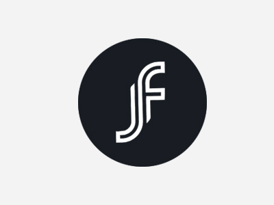 Jf ambigram artission brand creative icon identity illustration jf letter logo mark sumesh jose