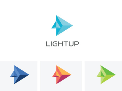 Lightup app artission brand identity illustration light light up logo mark prism triangle