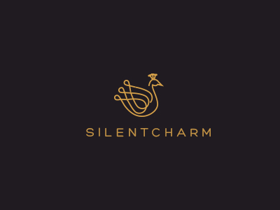 Silent Charm logo icon identity vector mark illustration artission palattecorner peacock fashion sumesh jose maria