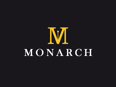 Monarch brandhalos icon identity illustration letter logo m mark monarch negative pen sumesh