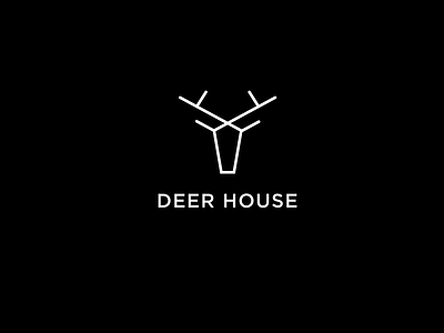 Deer House animal brandhalos deer furniture icon illustration logo mark wild