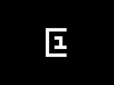 E1 brandhalos e e1 i icon illustration letter logo mark negative space