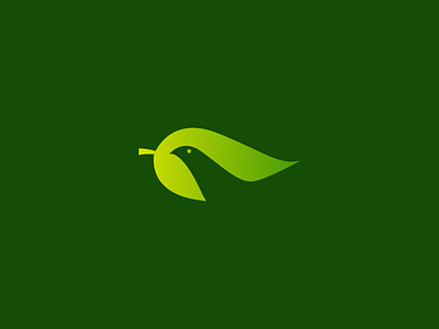 Ecobird Naturals bird brandhalos eco fly green icon illustration leaf logo mark naturals pigeon