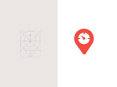 Location Speed brandhalos fast grid icon identity illustration location logo mark speed speedometer sumesh jose