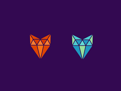 Diamond Fox animal brandhalos colour diamond fox identity illustration logo mark wild