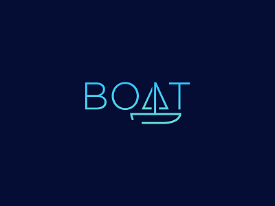 Boat a boat brandhalos identity illustration india letter logo mark minimal monogram typo