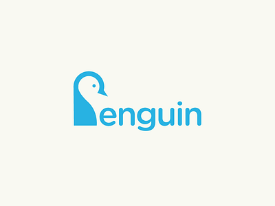 Penguin animal bird icon identity illustration logo mark mono p penguin symbol typo