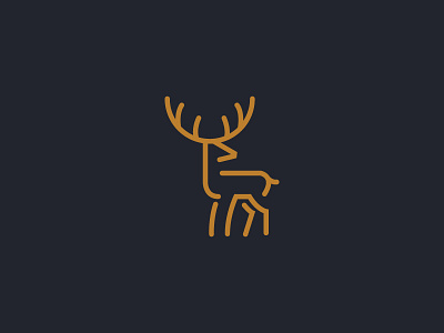 Stag animal brandhalos deer forest identity illustration logo mark stag