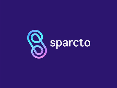 Sparcto brand connect creative gradient identity illustration letter logo mark monogram people s