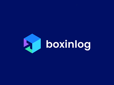 Boxinlog Logo arrow box brandhalos cube identity illustration logistics logo mark open