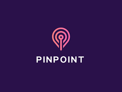 Pinpoint brandhalos identity illustration location logo mark pin point
