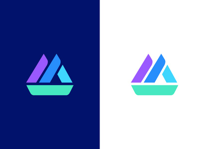 AA Boat a aa boat brand brandhalos branding color design gradient icon identity illustration letter logo mark ship typography vector water