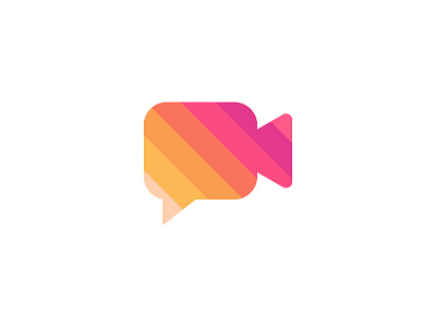 Video chat app call care caring chat color friendly gradient icon identity logo management mark meeting palattecorner sumesh support talk video video call
