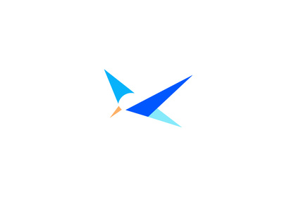 Bird Logo mark abstract art bird blue branding character clean colors concept creative drawing flat fly illustration logotype mark minimal pattern sketch symbol