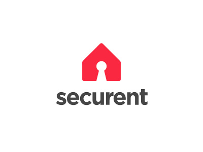 Securent 2d abstract app clever coloful concept creative flat gradient home house illusions illustration key logo minimal negative space protection security simple